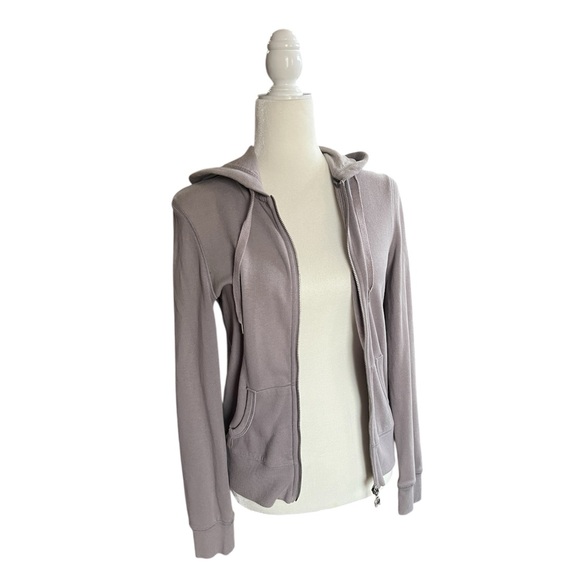 Lavender Grey Victoria's Secret Angel hoodie with sequin wings - Picture 10 of 11